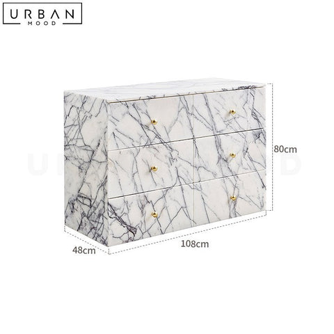 ROSADO Modern Marble Sideboard with Sleek Storage - URBANMOOD