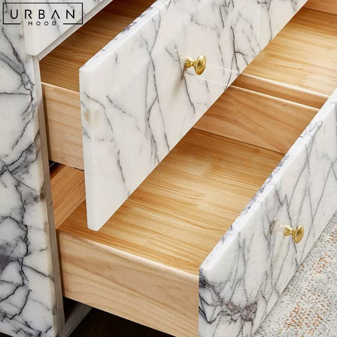 ROSADO Modern Marble Sideboard with Sleek Storage - URBANMOOD