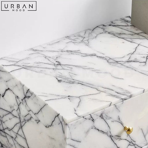 ROSADO Modern Marble Sideboard with Sleek Storage - URBANMOOD