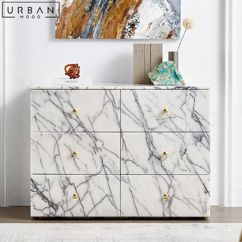 ROSADO Modern Marble Sideboard with Sleek Storage - URBANMOOD