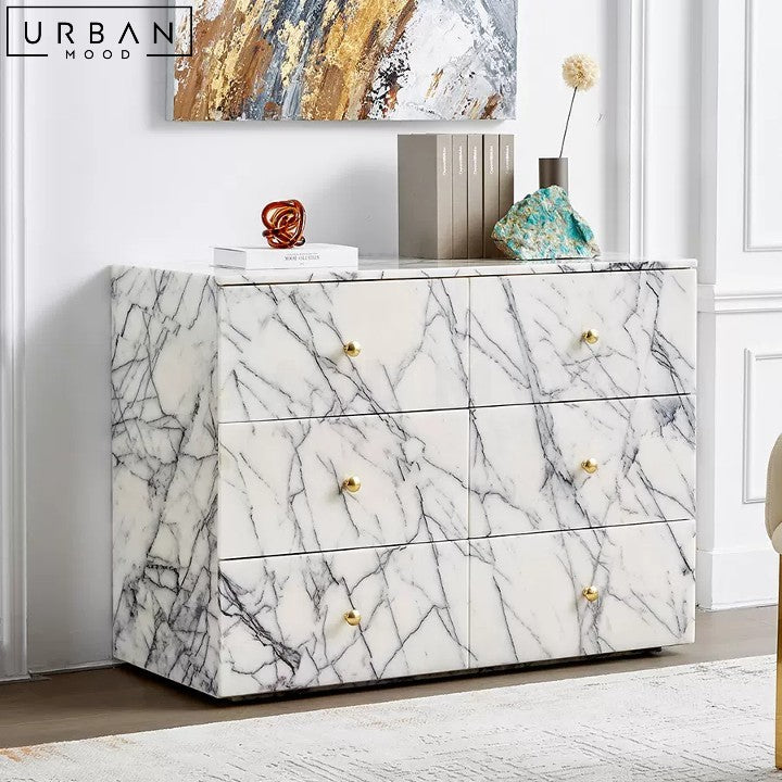 ROSADO Modern Marble Sideboard with Sleek Storage - URBANMOOD