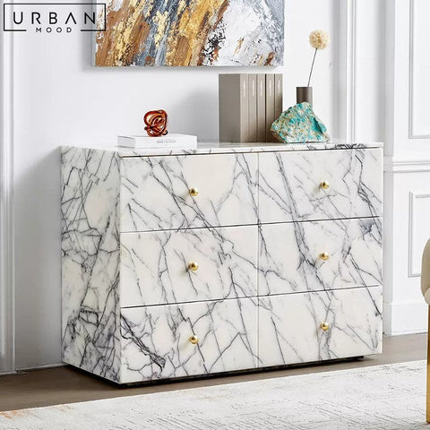 ROSADO Modern Marble Sideboard with Sleek Storage - URBANMOOD