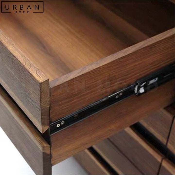 RUTTEN Modern Walnut Wood Sideboard Cabinet - URBANMOOD