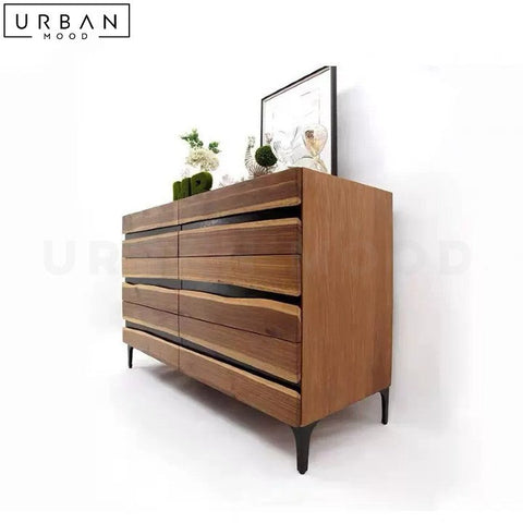 RUTTEN Modern Walnut Wood Sideboard Cabinet - URBANMOOD