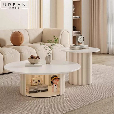 SAANA Modern Sintered Stone Coffee Table with Pet Cubby - URBANMOOD