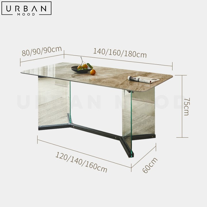 SABINO Modern Elegant Sintered Stone Dining Table - URBANMOOD