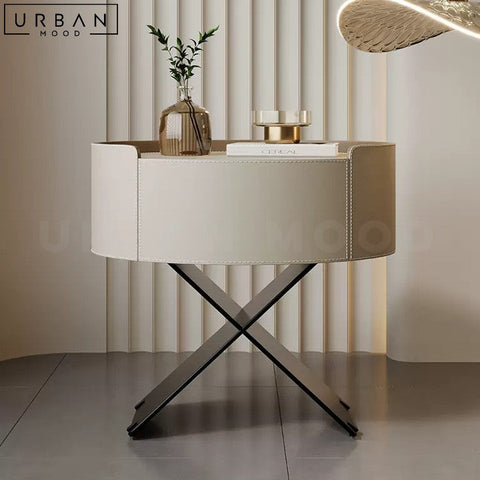SAGA Modern Bedside Table Elegant Italian Design - URBANMOOD
