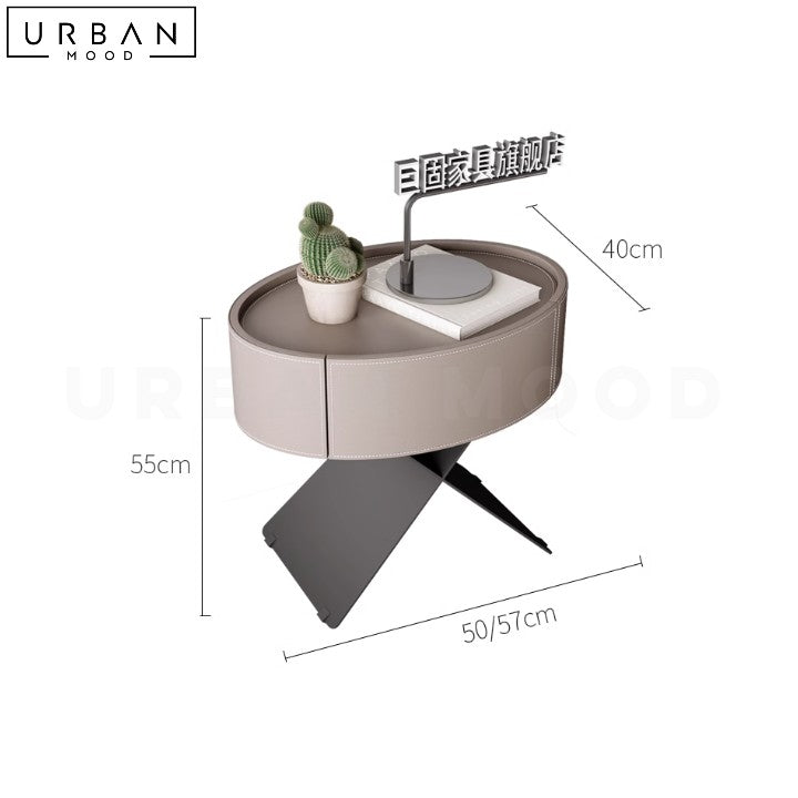 SAGA Modern Bedside Table Elegant Italian Design - URBANMOOD
