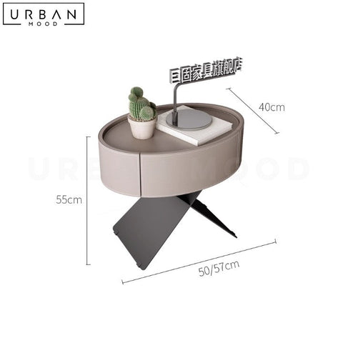 SAGA Modern Bedside Table Elegant Italian Design - URBANMOOD
