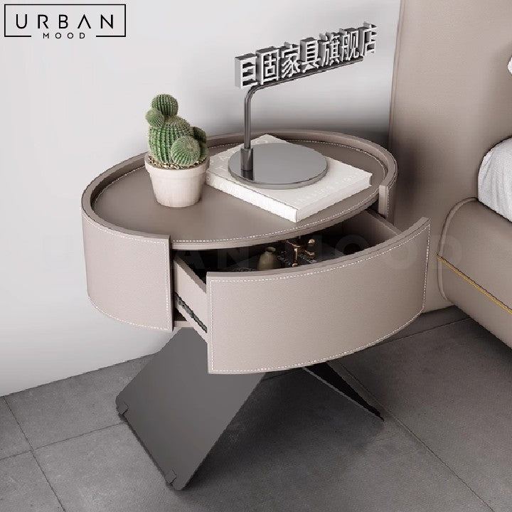 SAGA Modern Bedside Table Elegant Italian Design - URBANMOOD