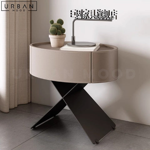 SAGA Modern Bedside Table Elegant Italian Design - URBANMOOD