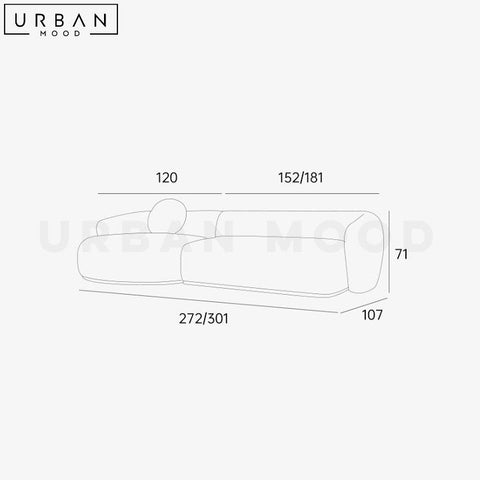 SANTORO Japandi Boucle Sofa with Pinewood Frame - URBANMOOD