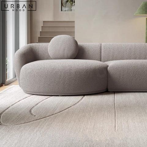SANTORO Japandi Boucle Sofa with Pinewood Frame - URBANMOOD