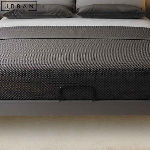 SCHENKER Modern Floating Bedframe with LED Lighting - URBANMOOD