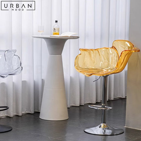 SCHUMA Modern Acrylic Adjustable Bar Stool with Steel Base - URBANMOOD