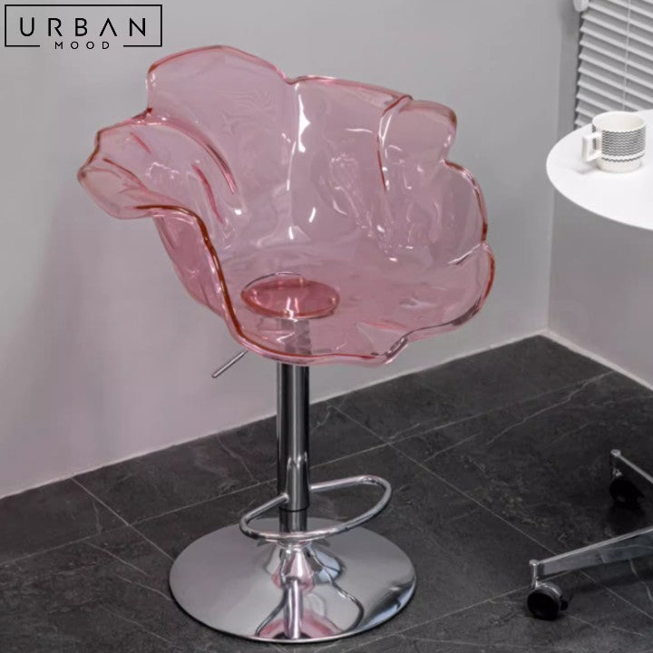 SCHUMA Modern Acrylic Adjustable Bar Stool with Steel Base - URBANMOOD