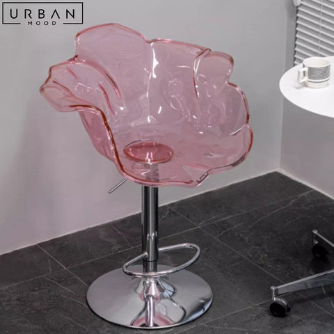 SCHUMA Modern Acrylic Adjustable Bar Stool with Steel Base - URBANMOOD