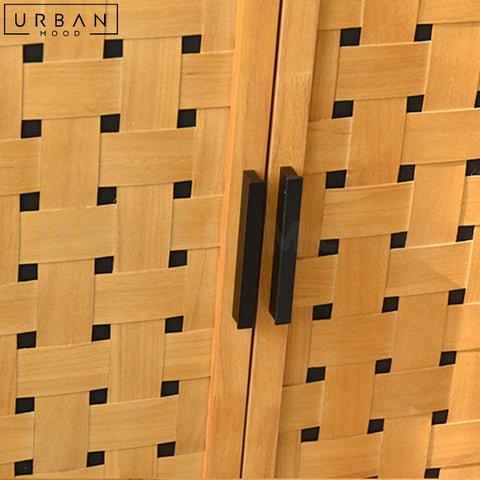 SEBASTIN Japandi Sideboard Bamboo Storage Cabinet - URBANMOOD