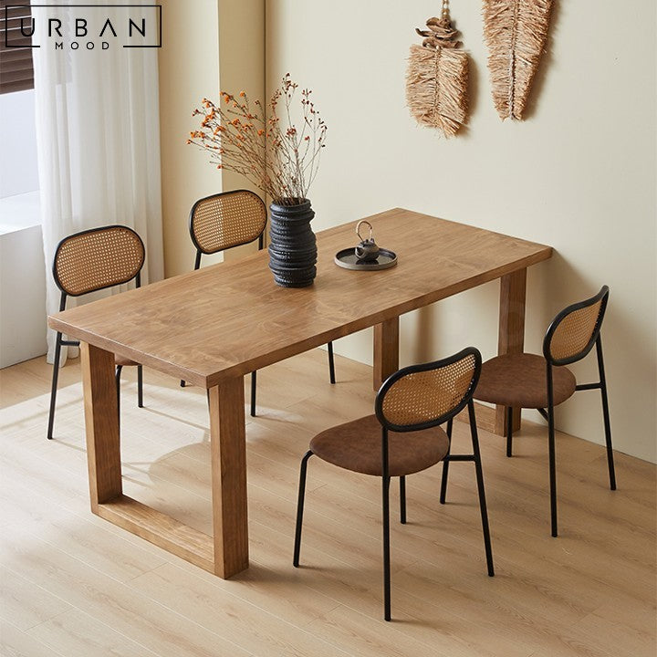 SHEILA Scandinavian Solid Pine Wood Dining Table - URBANMOOD