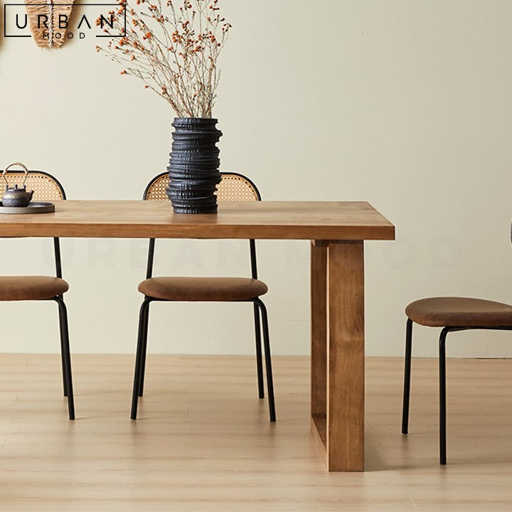 SHEILA Scandinavian Solid Pine Wood Dining Table - URBANMOOD