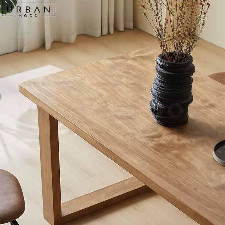 SHEILA Scandinavian Solid Pine Wood Dining Table - URBANMOOD