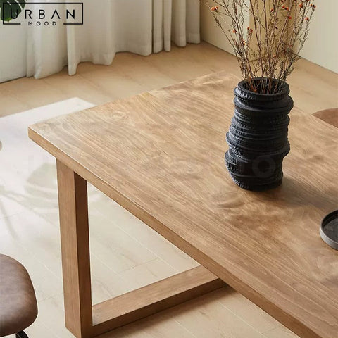SHEILA Scandinavian Solid Pine Wood Dining Table - URBANMOOD