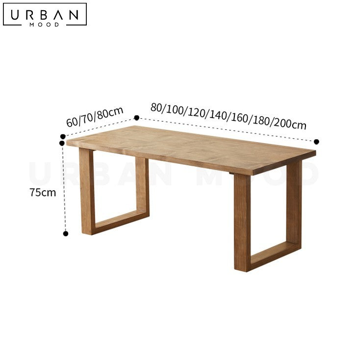 SHEILA Scandinavian Solid Pine Wood Dining Table - URBANMOOD