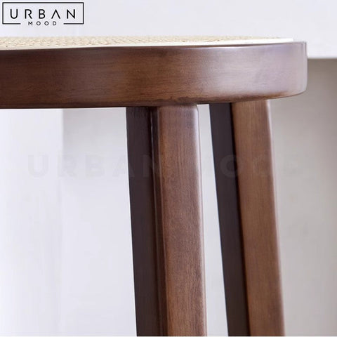 SOBRIN Rustic Rattan Bar Stool Chic and Comfortable Seating - URBANMOOD