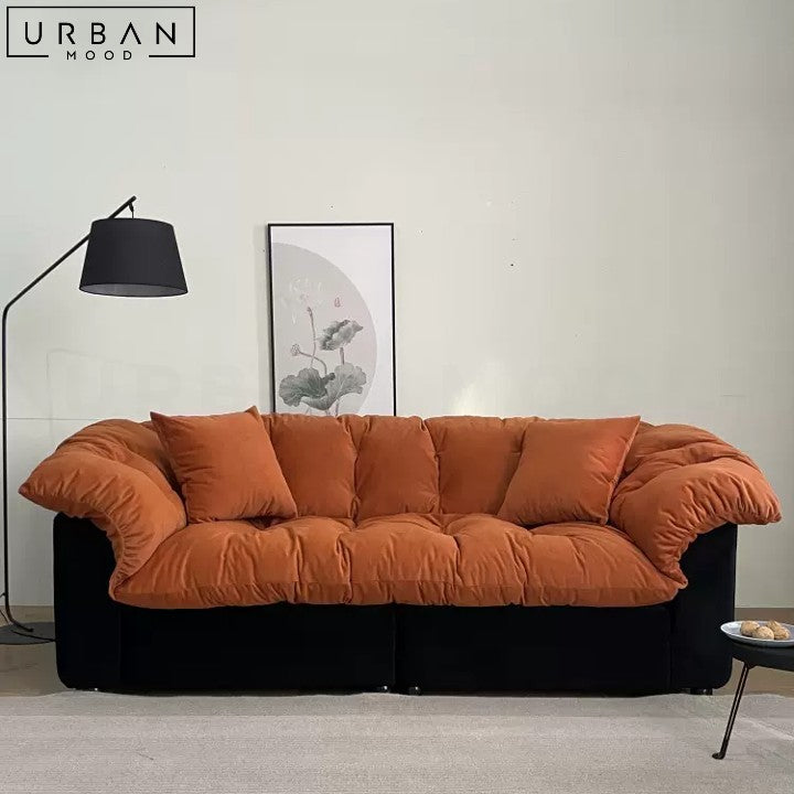 SOVA French Elegance Sofa Cotton Velvet Upholstery - URBANMOOD