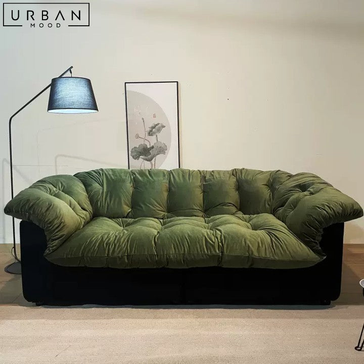 SOVA French Elegance Sofa Cotton Velvet Upholstery - URBANMOOD