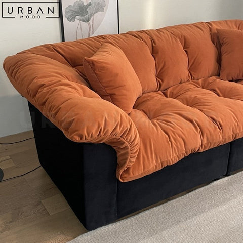 SOVA French Elegance Sofa Cotton Velvet Upholstery - URBANMOOD