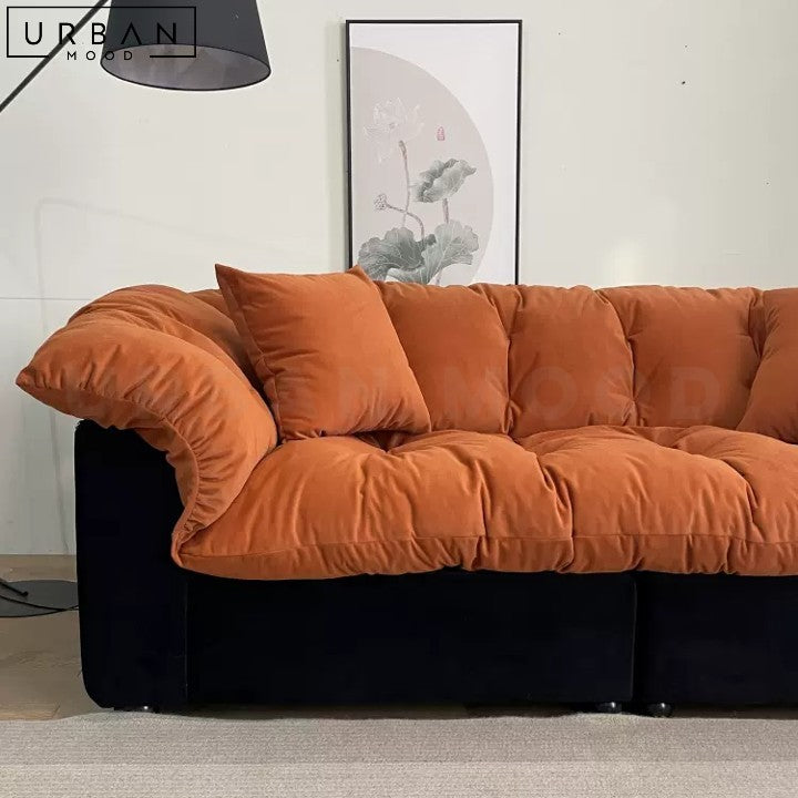 SOVA French Elegance Sofa Cotton Velvet Upholstery - URBANMOOD