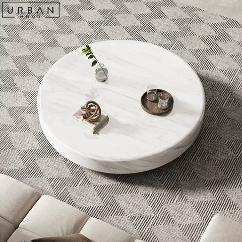 SPRIT Modern Round Marble Coffee Table - URBANMOOD