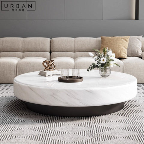 SPRIT Modern Round Marble Coffee Table - URBANMOOD