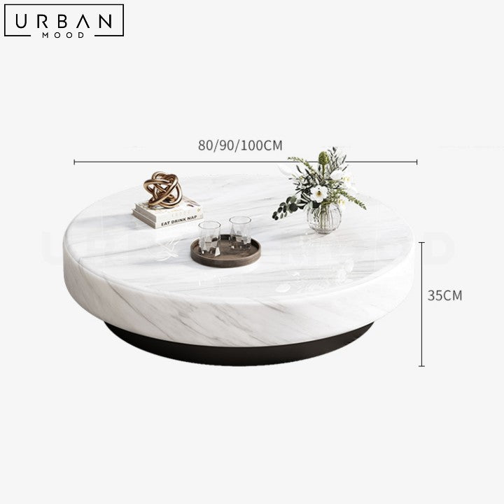 SPRIT Modern Round Marble Coffee Table - URBANMOOD