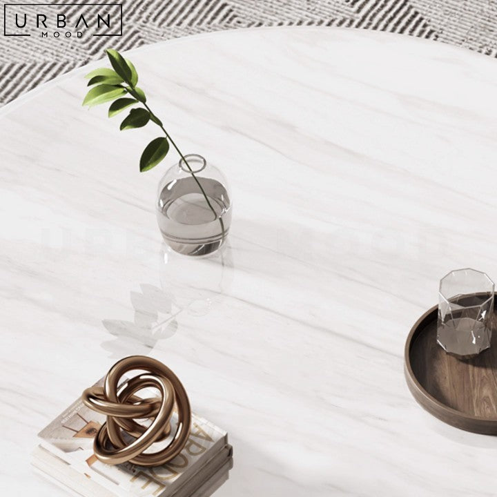 SPRIT Modern Round Marble Coffee Table - URBANMOOD