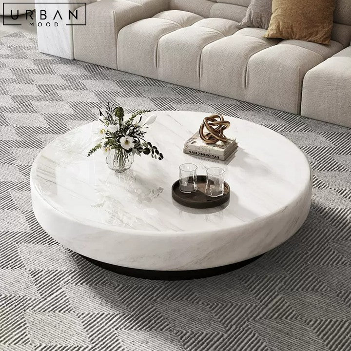 SPRIT Modern Round Marble Coffee Table - URBANMOOD
