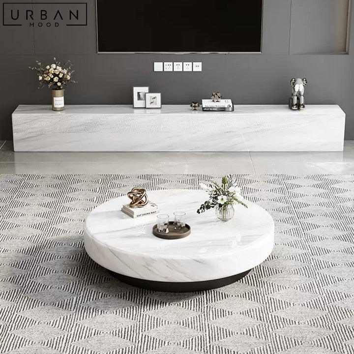 SPRIT Modern Round Marble Coffee Table - URBANMOOD