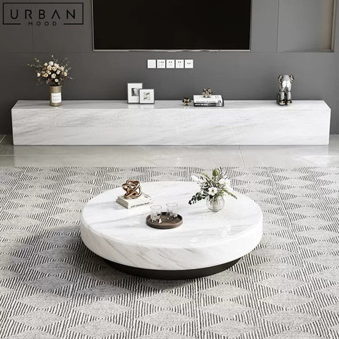 SPRIT Modern Round Marble Coffee Table - URBANMOOD