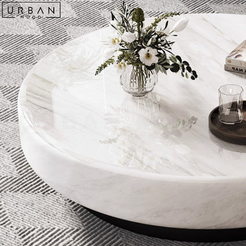 SPRIT Modern Round Marble Coffee Table - URBANMOOD