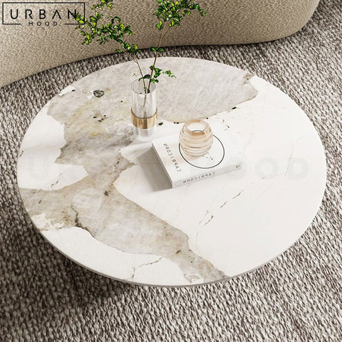STEELE Sintered Stone Coffee Table with Metal Base - URBANMOOD