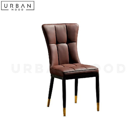 TABBY Modern Leather Dining Chair Ergonomic Chic Design - URBANMOOD