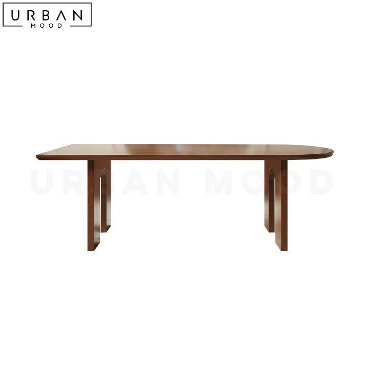 TAINA Japandi Solid Wood Dining Table Pine Wood - URBANMOOD