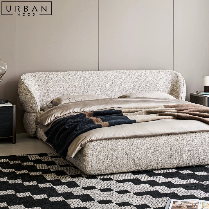 THIRY Modern Upholstered Fabric Bedframe - URBANMOOD