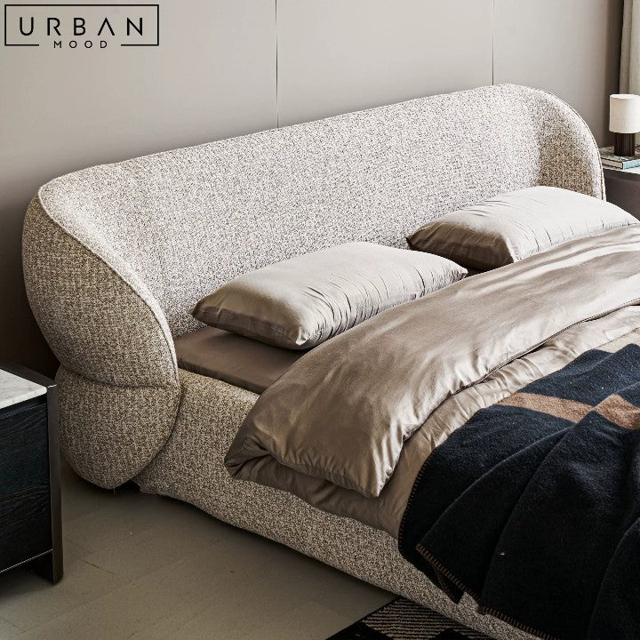 THIRY Modern Upholstered Fabric Bedframe - URBANMOOD