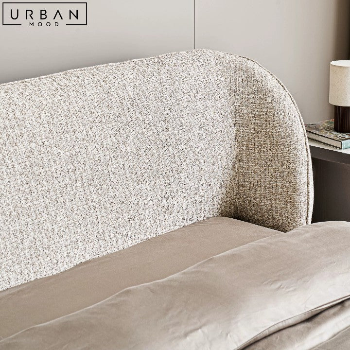 THIRY Modern Upholstered Fabric Bedframe - URBANMOOD
