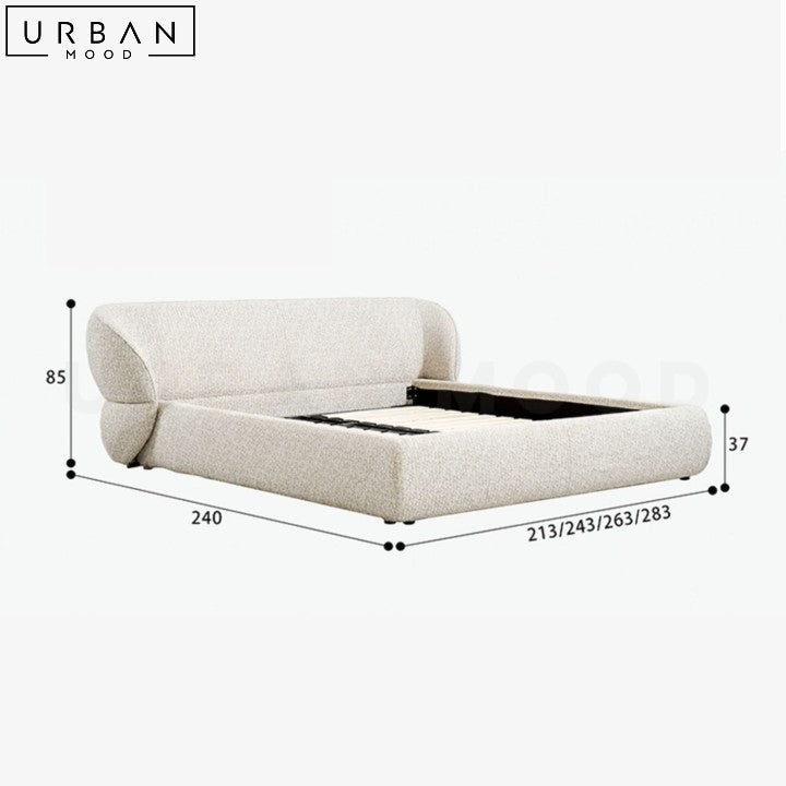 THIRY Modern Upholstered Fabric Bedframe - URBANMOOD