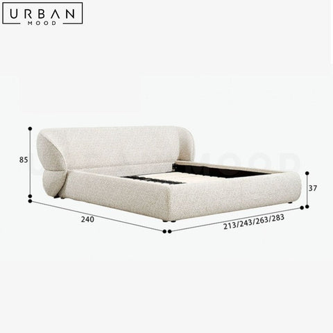 THIRY Modern Upholstered Fabric Bedframe - URBANMOOD