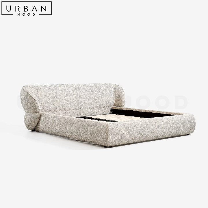 THIRY Modern Upholstered Fabric Bedframe - URBANMOOD
