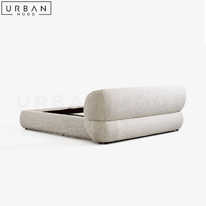 THIRY Modern Upholstered Fabric Bedframe - URBANMOOD
